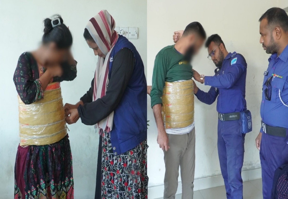 নরসিংদীতে ভিন্ন কৌশলে গাঁজা বহনকালে আটক ২!!!!